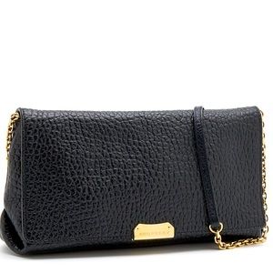 Burberry Black Leather Mildenhall Shoulder Bag